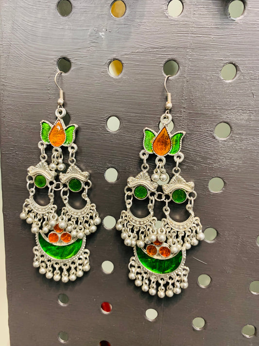 Bohemian style handcrafted earrings #2288
