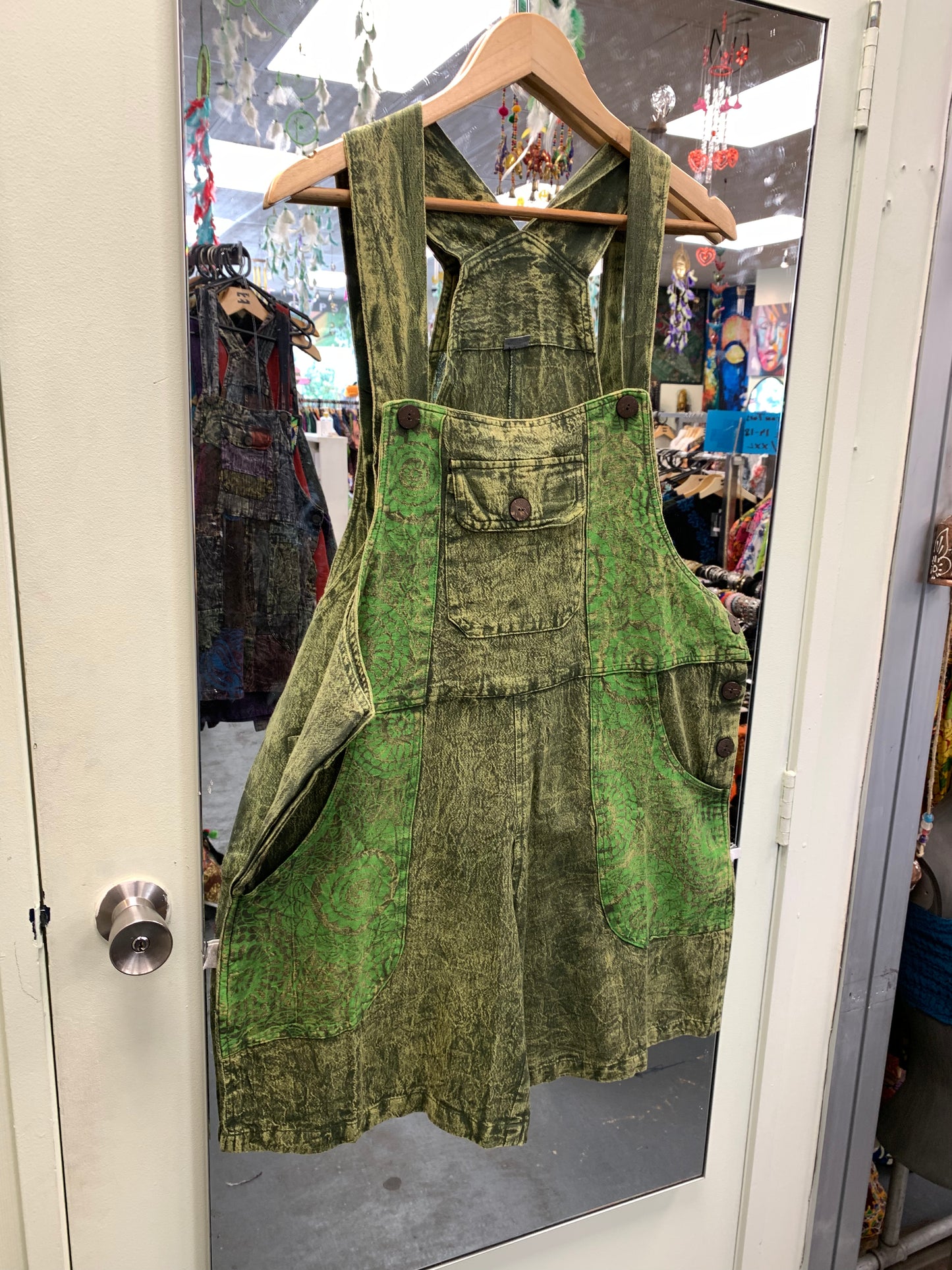 Bohemian style handcrafted Overall Shorts #43022