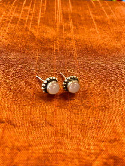 BOHEMIAN STYLE HANDCRAFTED NATURAL STONE STUDS #3002