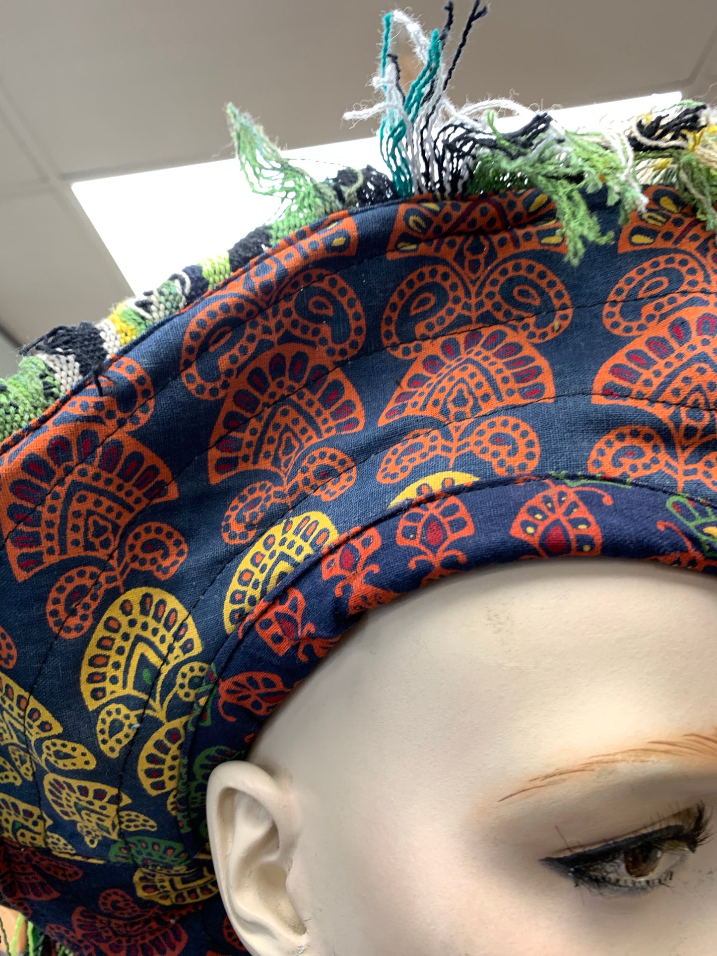 BOHEMIAN STYLE HANDCRAFTED REVERSIBLE HIPPIE SUN HATS #8453
