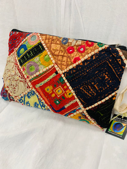 Bohemian style handcrafted Patchwork Clutch # 757847