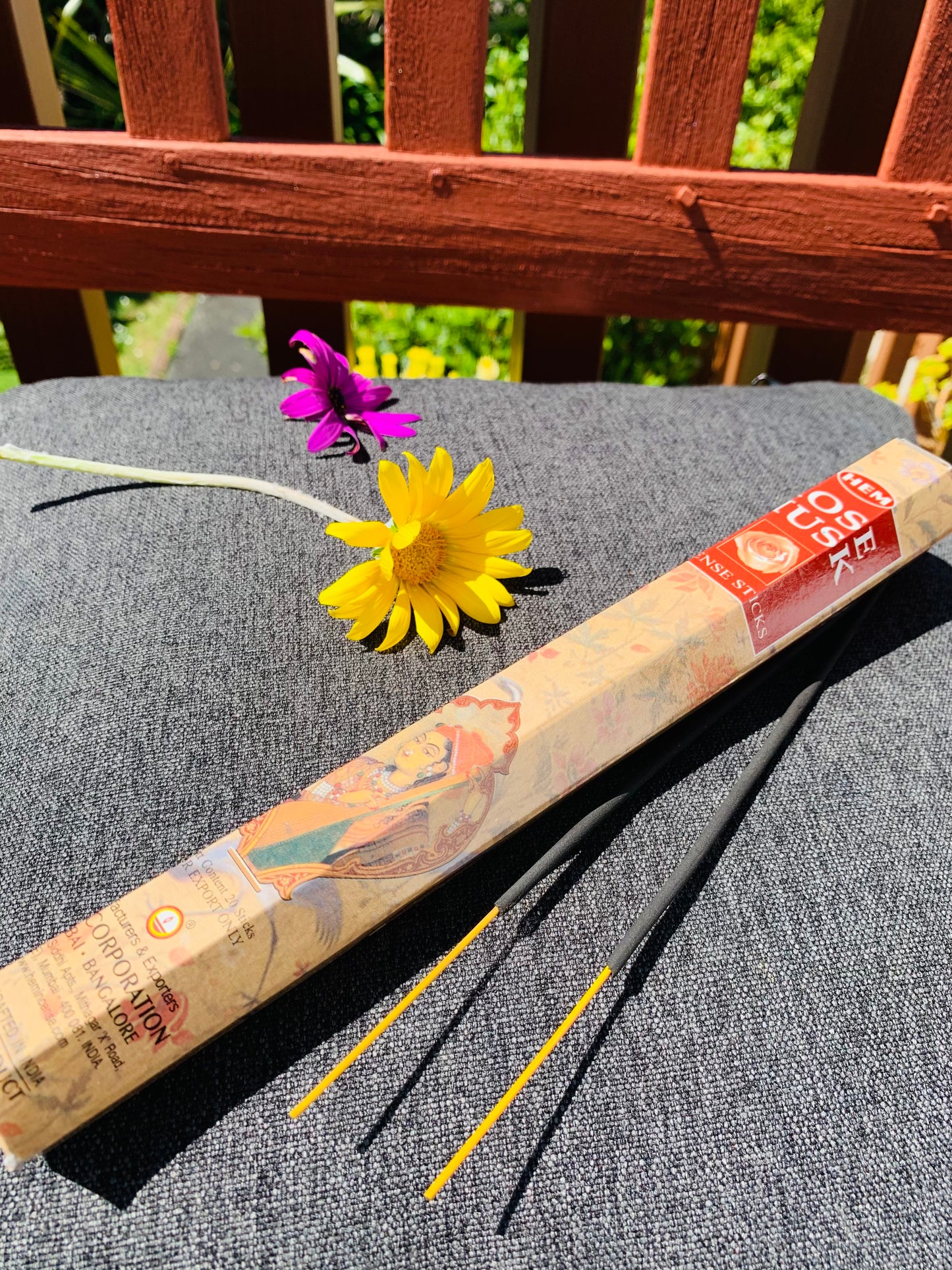 Rose Musk Bohemian style handcrafted incense sticks #0668