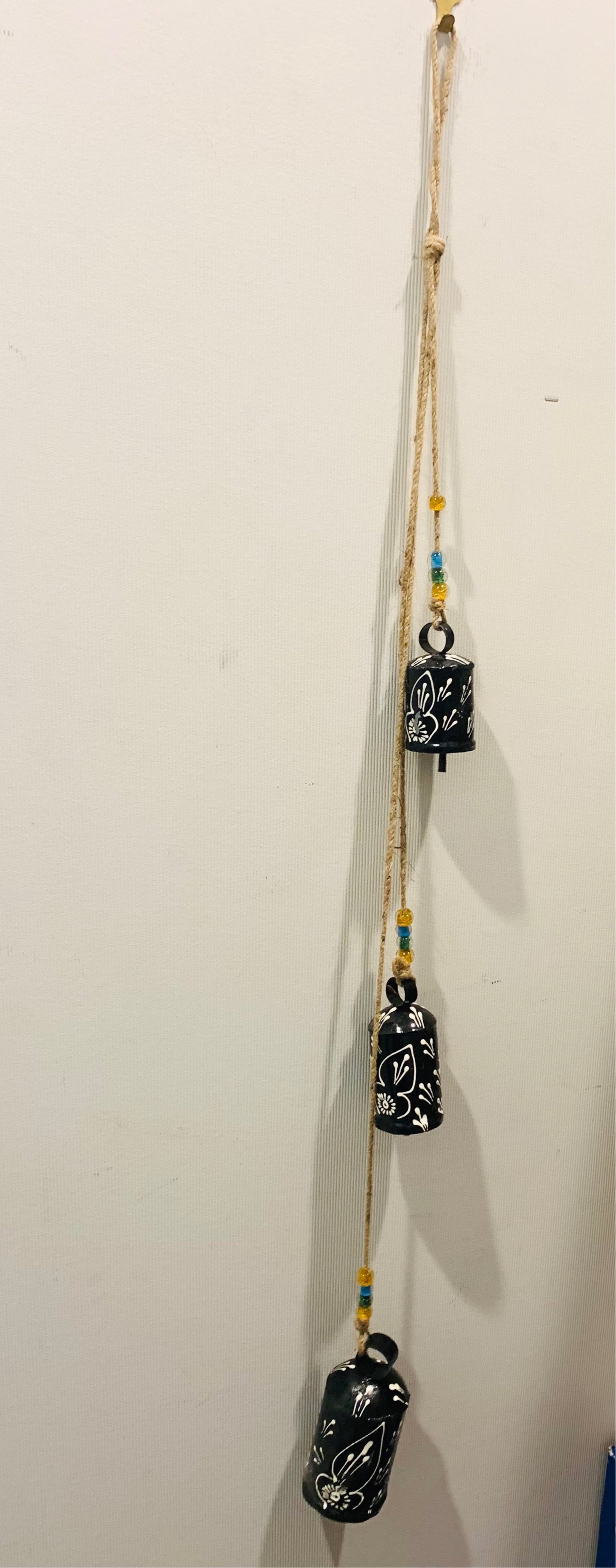 Bohemian style handcrafted Cow bells Wall hanging # 5446