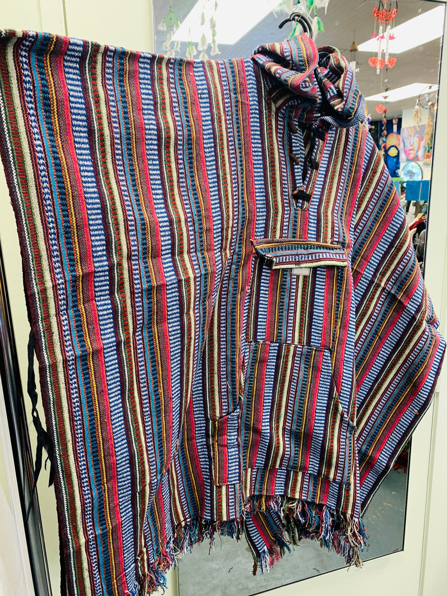 Boho handcrafted Hoodie UNISEX Gheri/ Dari poncho #665528