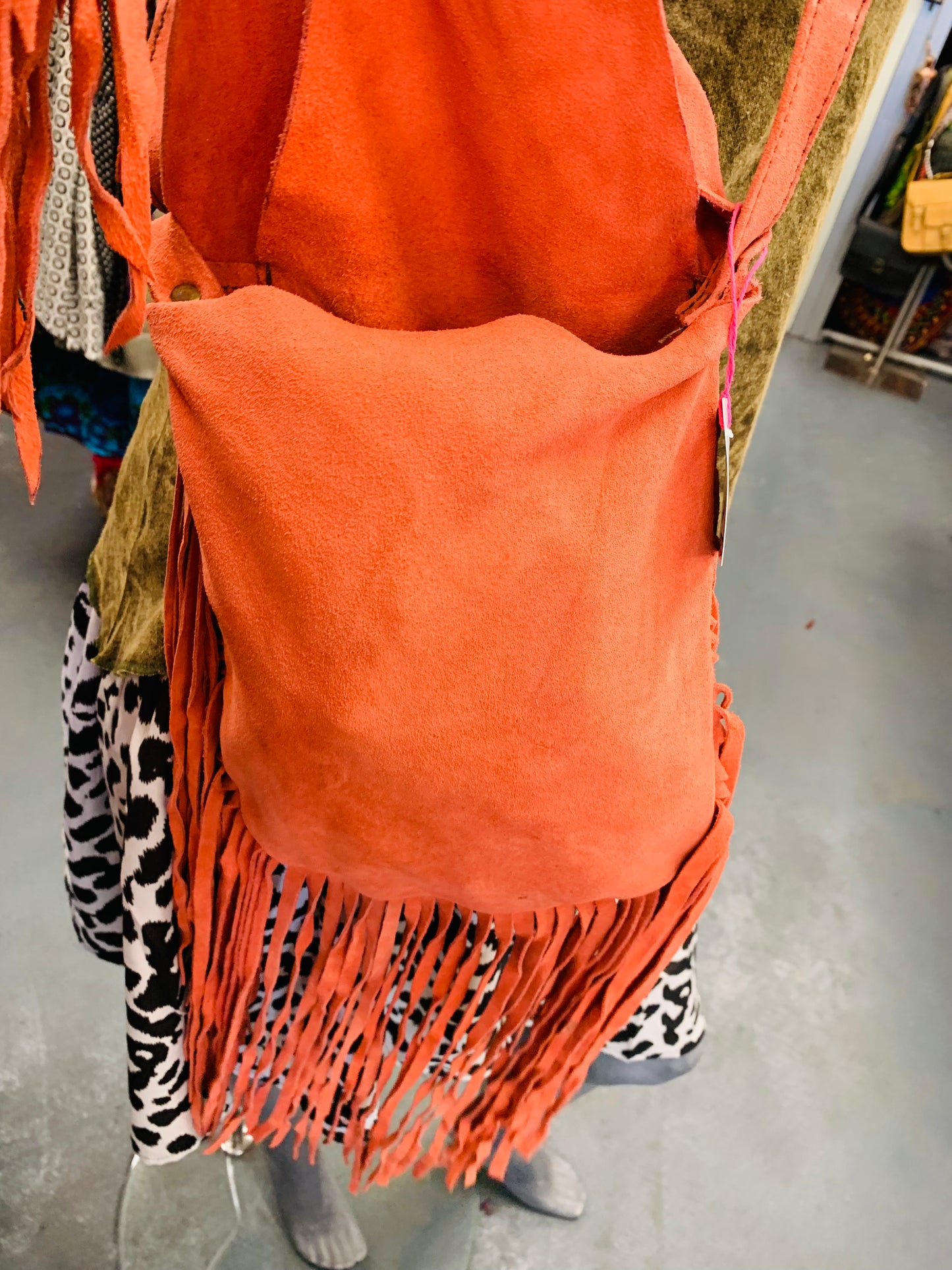 BOHO HANDCRAFTED GENUINE LEATHER COWGIRL SHOULDER BAG #206523