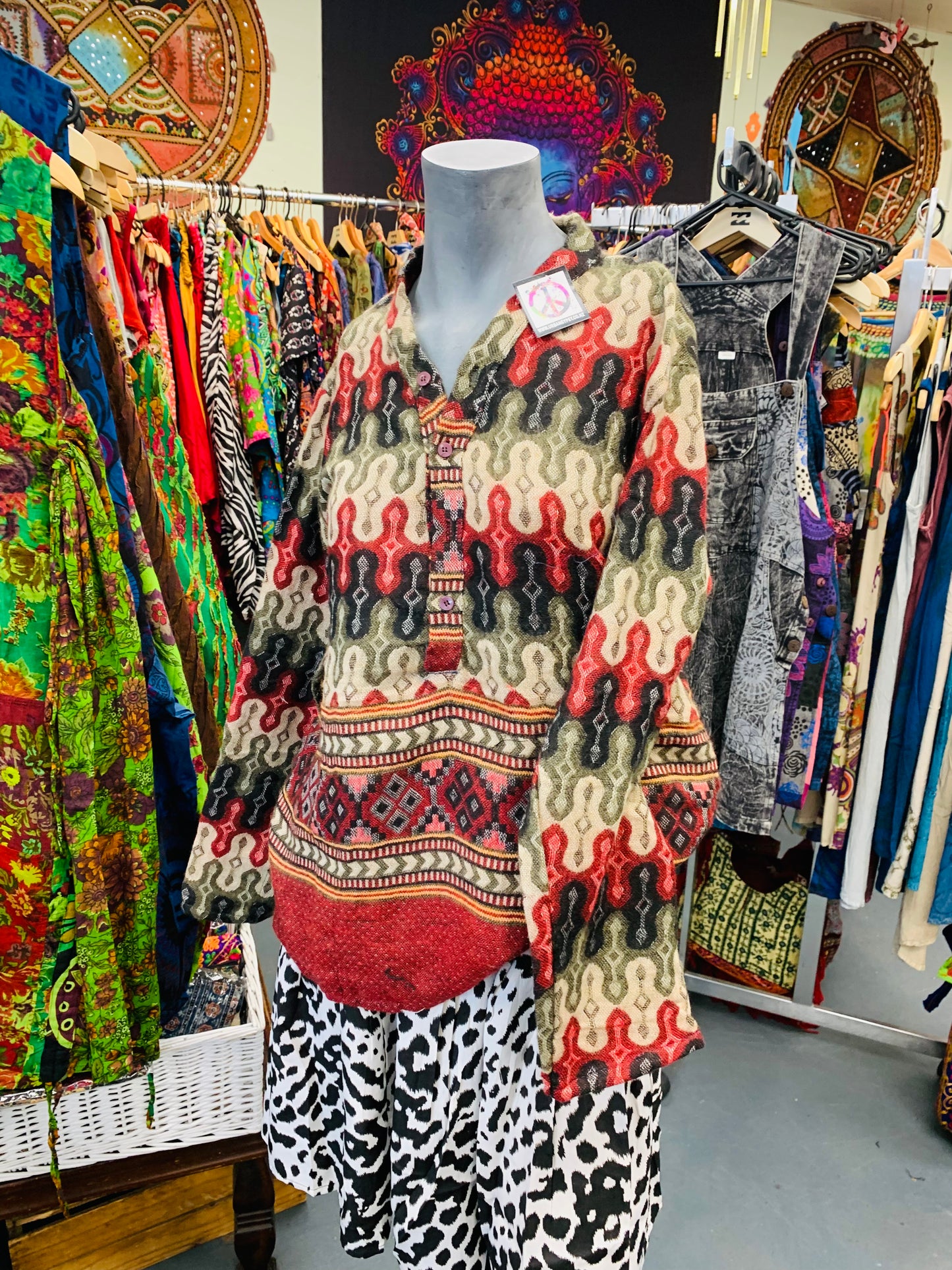 Handcrafted warm Kurta / Shirt # 75981