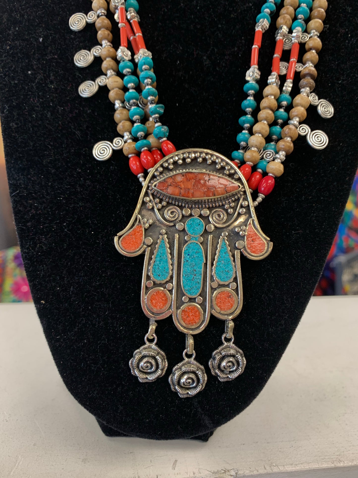 BOHEMIAN STYLE HANDCRAFTED TIBETAN NECKLACE #17