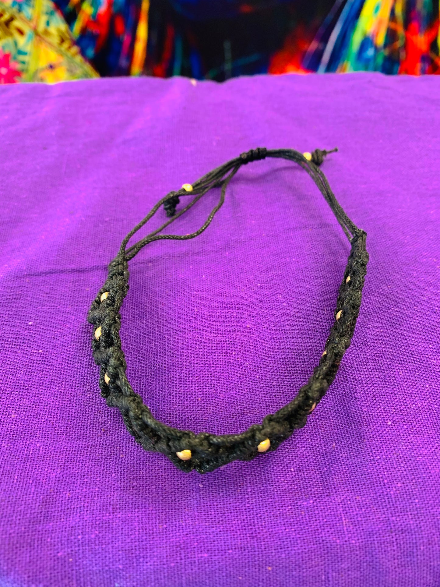 BOHO STYLE HANDCRAFTED MACRAME ANKLETS # 3916