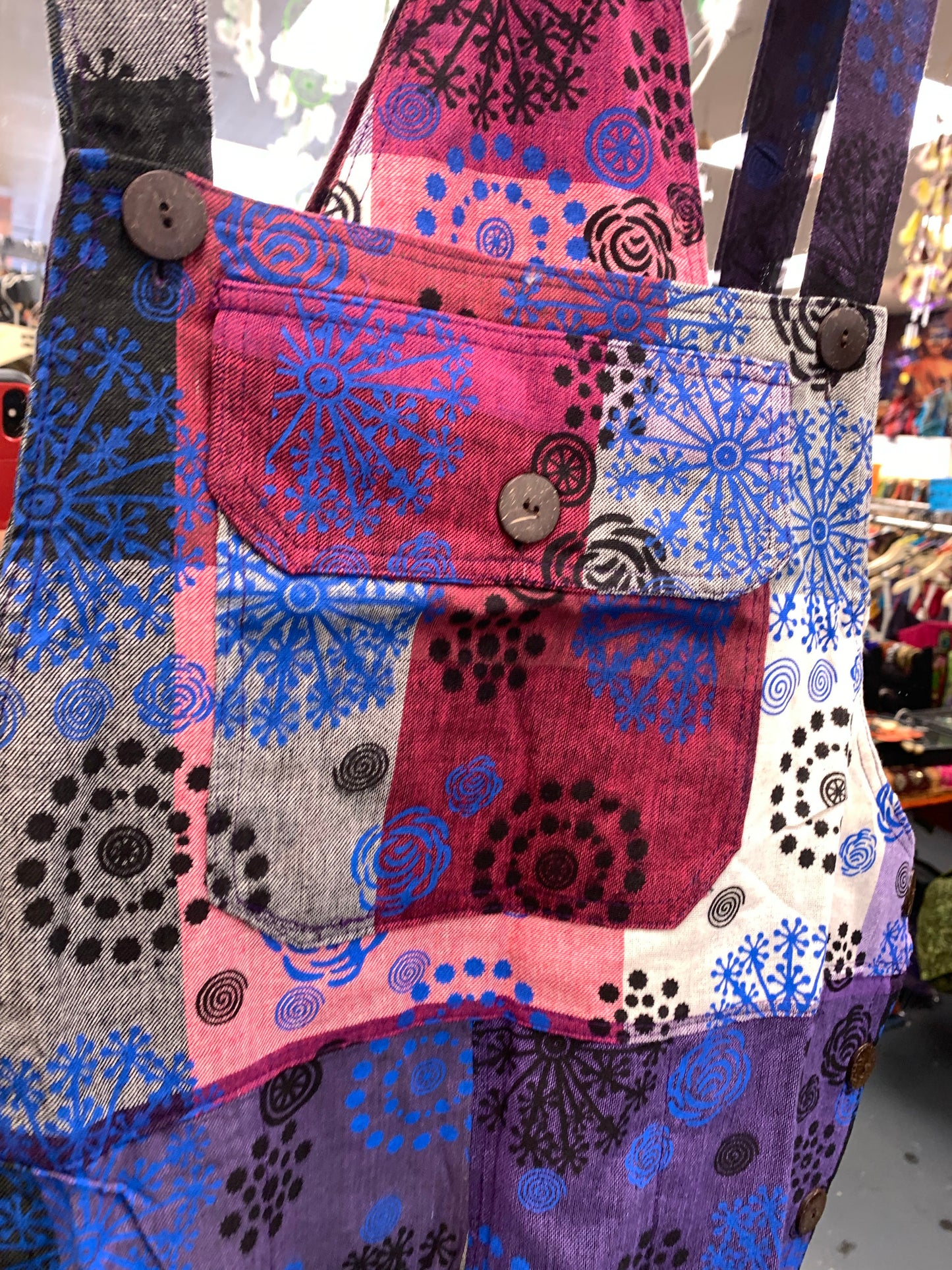 Bohemian style handcrafted Overall Shorts #43001