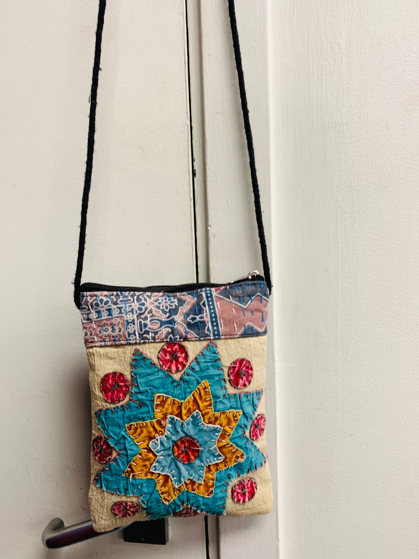 BOHEMIAN STYLE HANDCRAFTED PATCHWORK CROSS BODY BAG #1971