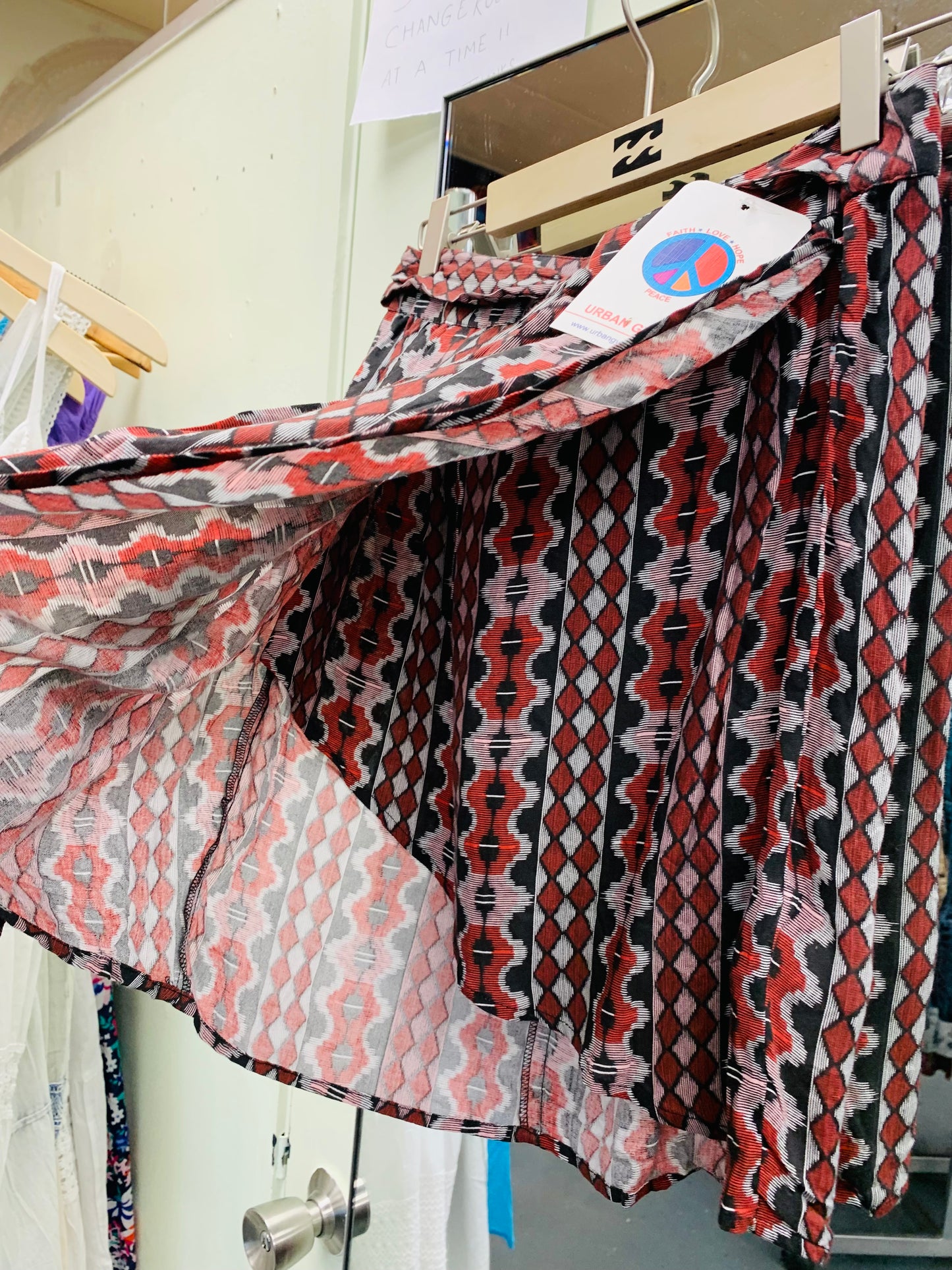 Bohemian style handcrafted Trance mini / Short skirt #5624