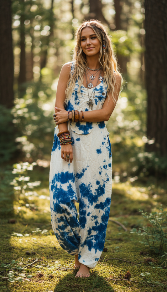 Bohemian Handcrafted Jumpsuits / Overalls/ Dangries #JUM0345