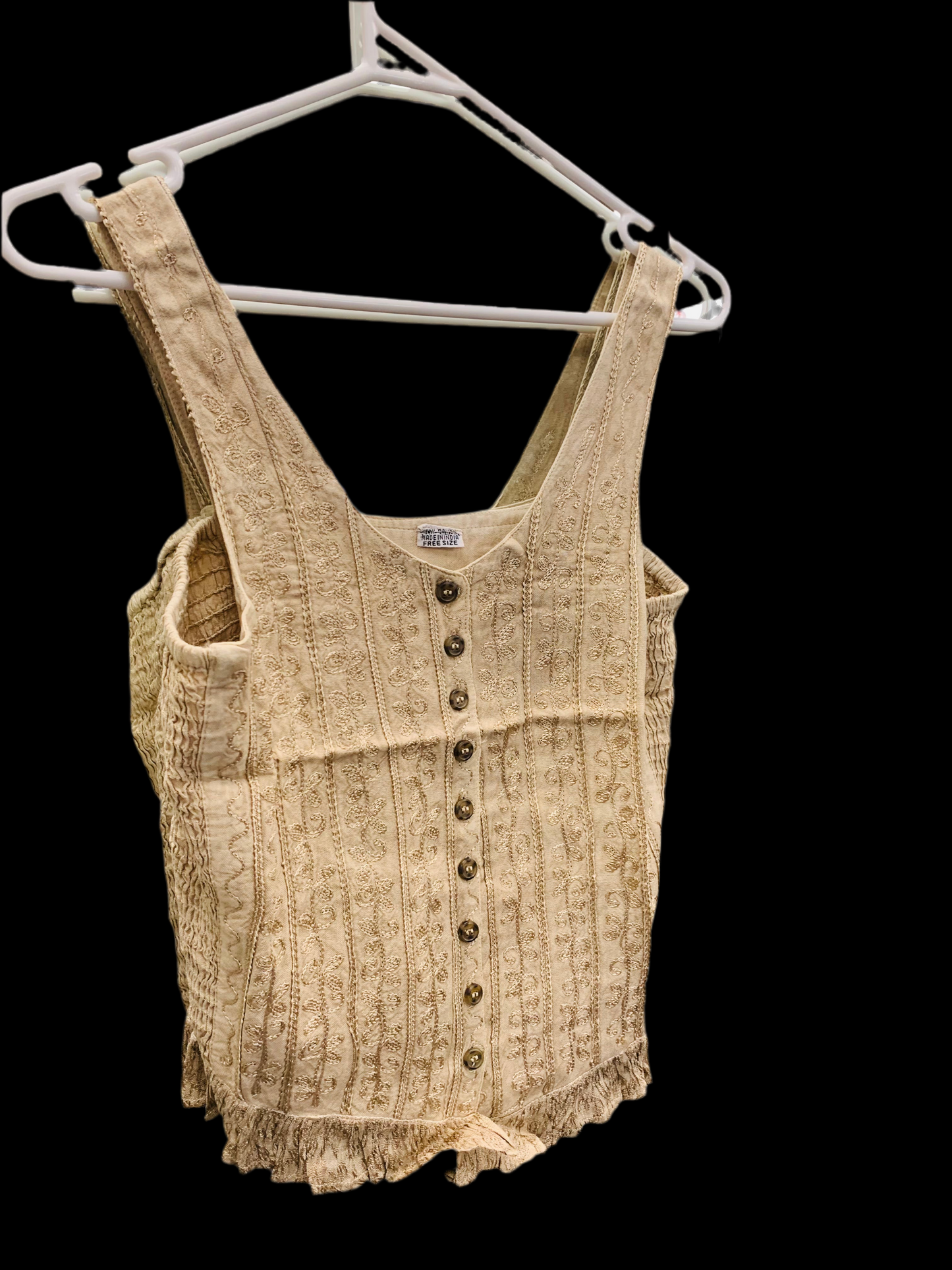 Bohemian Handcrafted Waist coat Crop Top #CRTOP103