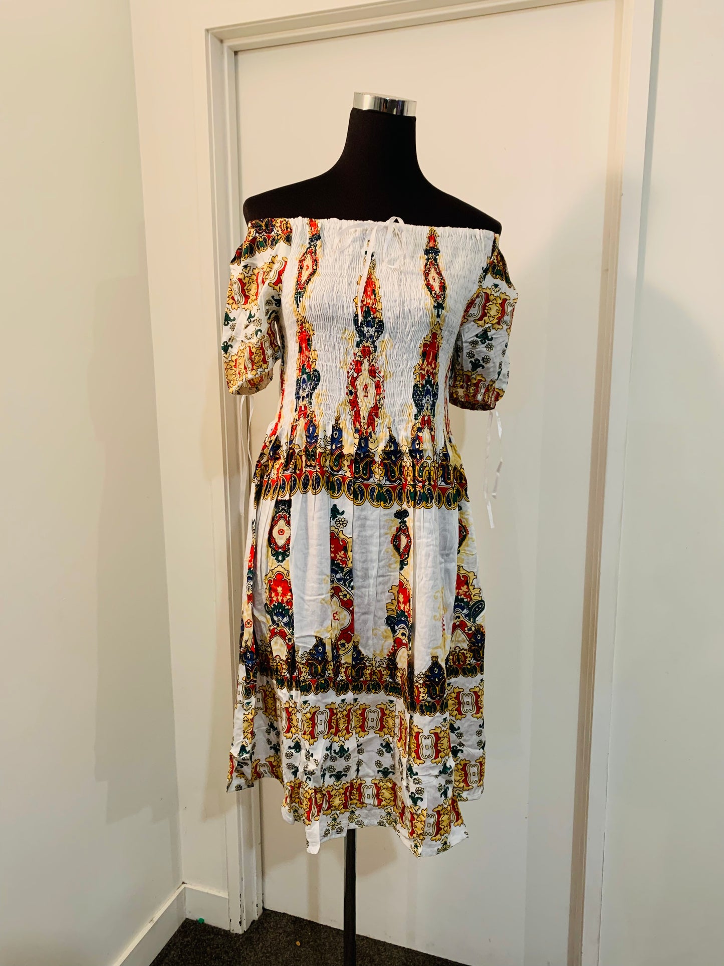 Bohemian handcrafted Elasticated dress # DRE308