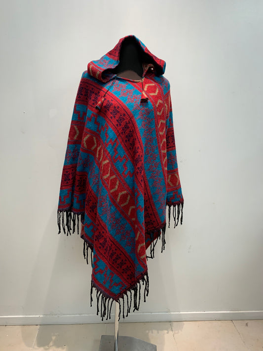 Bohemian style handcrafted Hoodie poncho #POCH0176