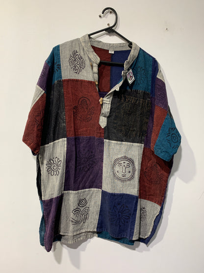 Bohemian style handcrafted Kurta/ Shirt  # KURT4021