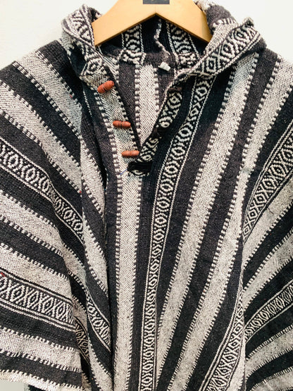 Bohemian style handcrafted Hoodie Plus size UNISEX Gheri poncho #017044