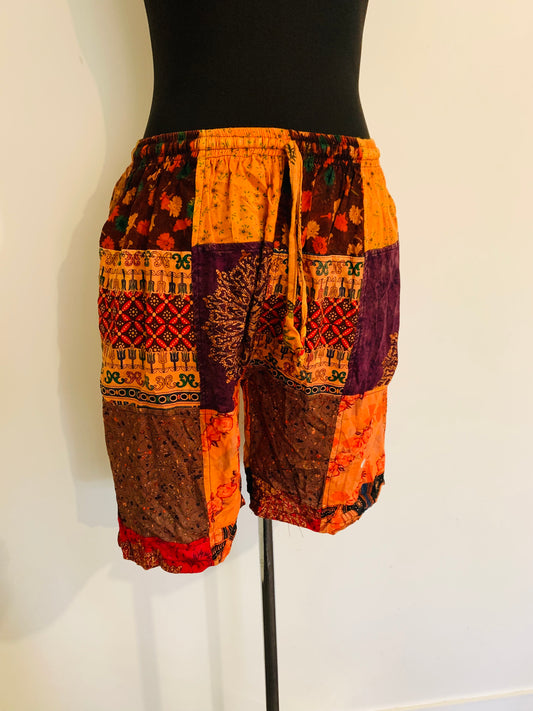 Bohemian Handcrafted Patchwork shorts # SHO4413