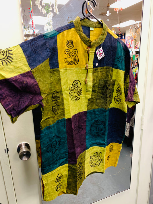 Bohemian style handcrafted Kurta/ Shirt  # KURT404