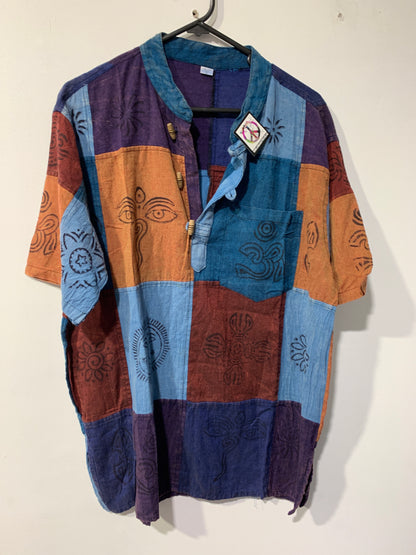 Bohemian style handcrafted Kurta/ Shirt  # KURT4020