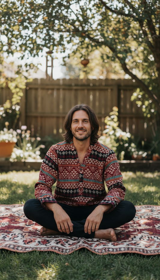 Handcrafted Unisex warm Kurta / Shirt # 75989