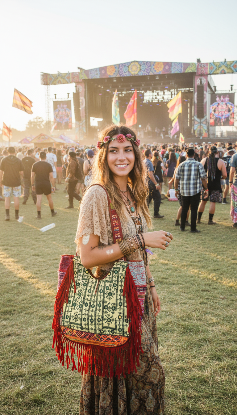 BOHEMIAN STYLE HANDCRAFTED TOTE BAGS #23301