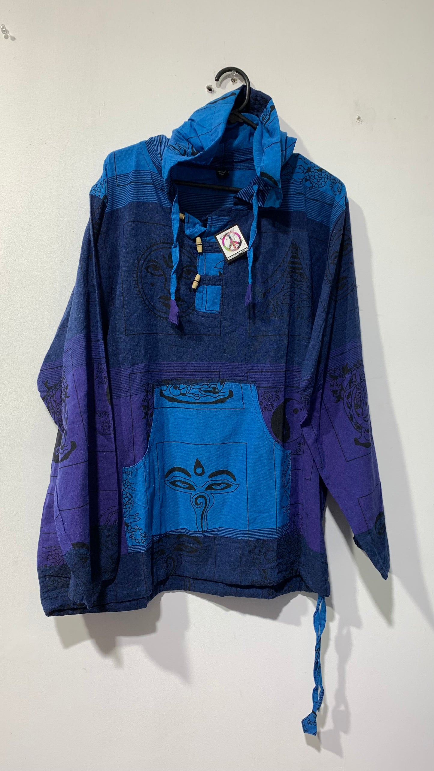 Handcrafted cotton Hoodie Kurta / Shirt # 75449