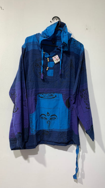 Handcrafted cotton Hoodie Kurta / Shirt # 75449