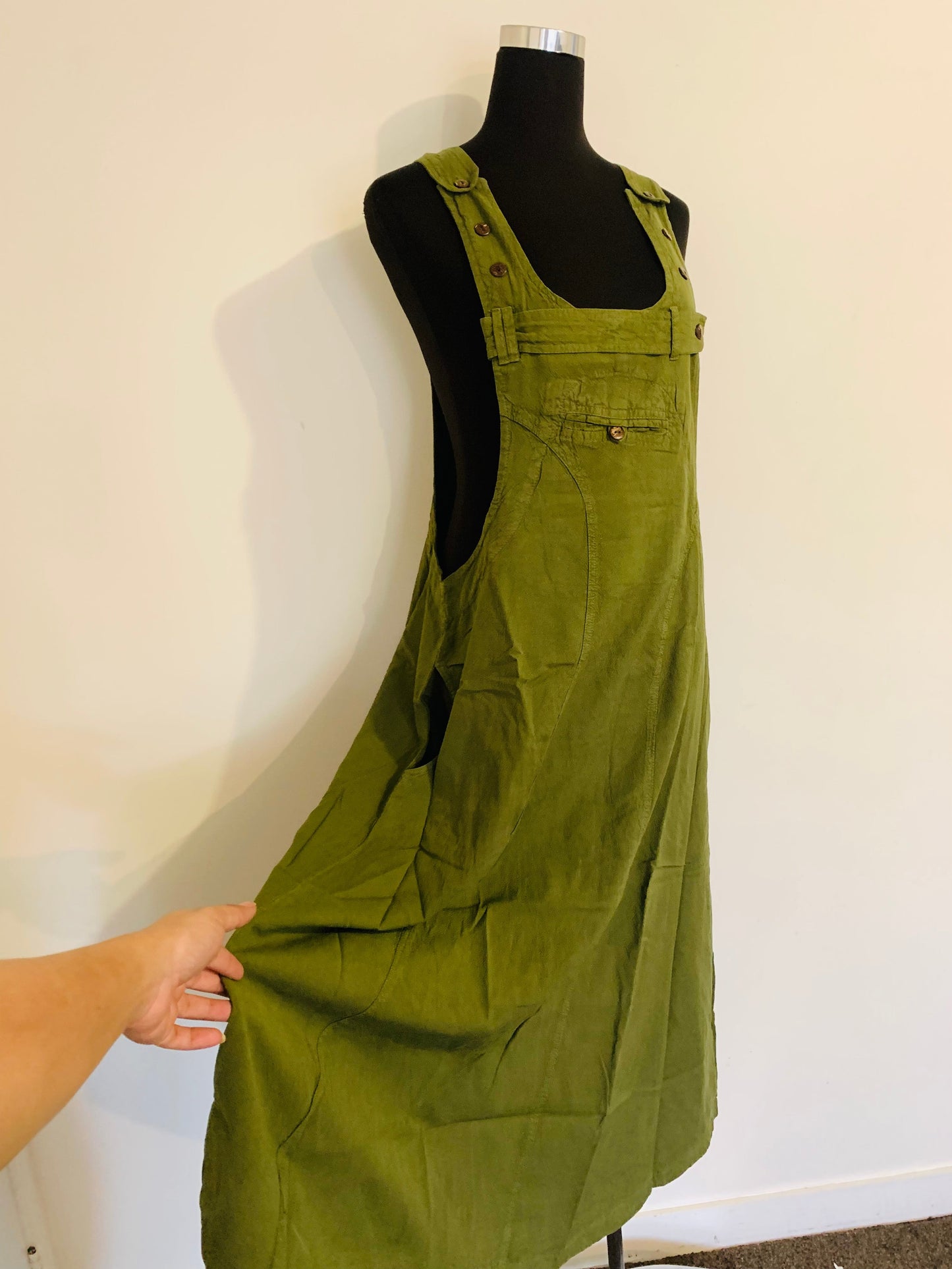 Bohemian Handcrafted Long Pinafore # PDRE047