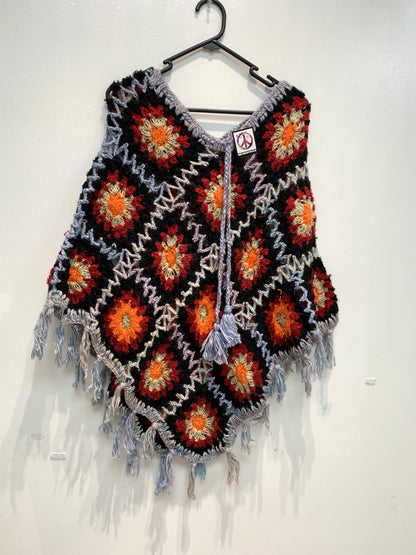 Boho handcrafted Crochet poncho #332265