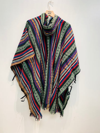 Bohemian style handcrafted Hoodie Plus size UNISEX Gheri poncho #0170332