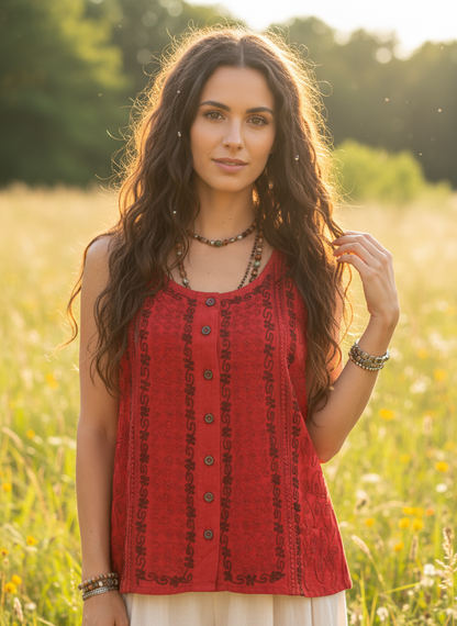 Bohemian Handcrafted Crop Top #CRTOP105