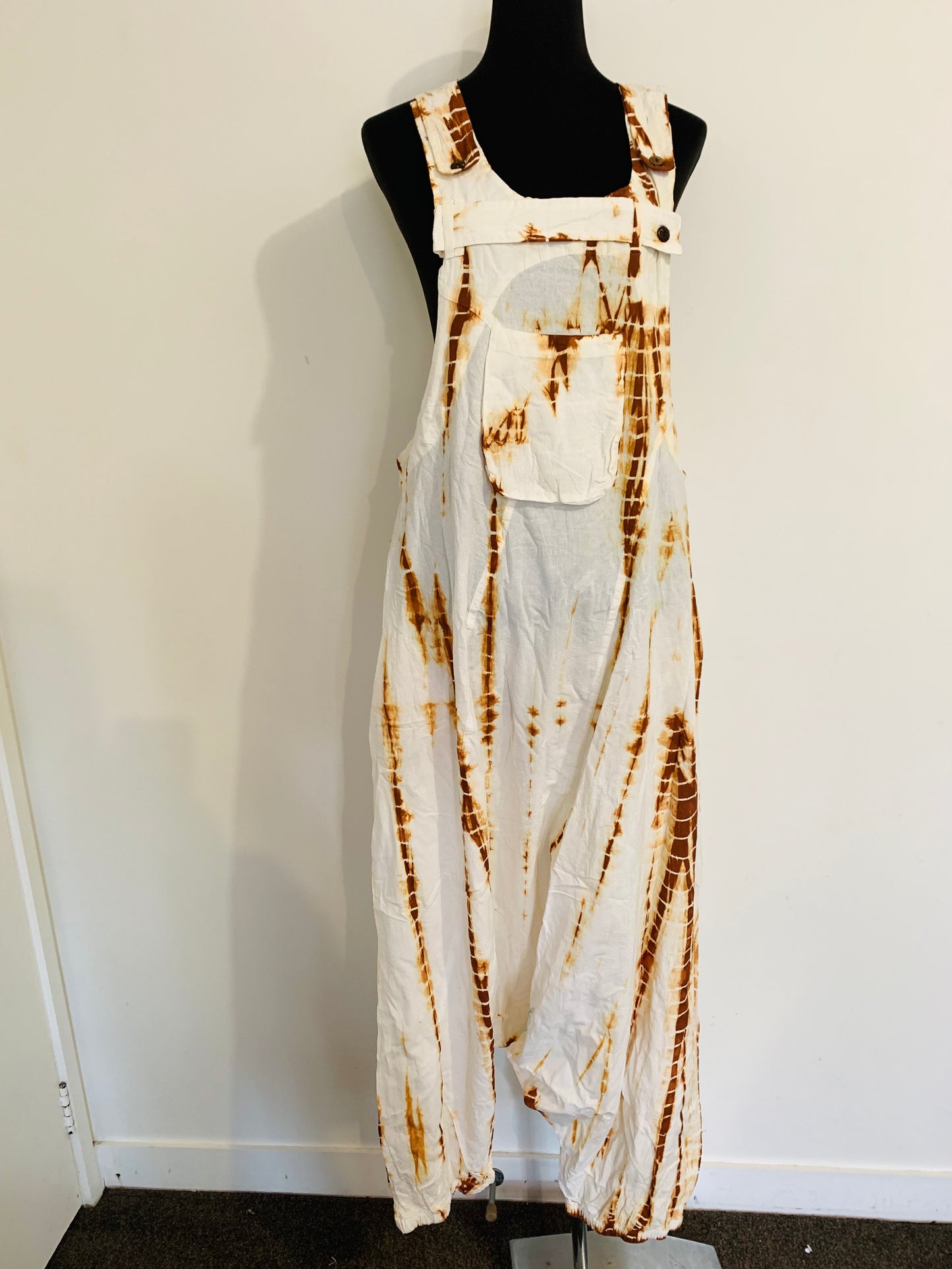 Bohemian Handcrafted Tie Dye Overalls/ Dungree #JUM137