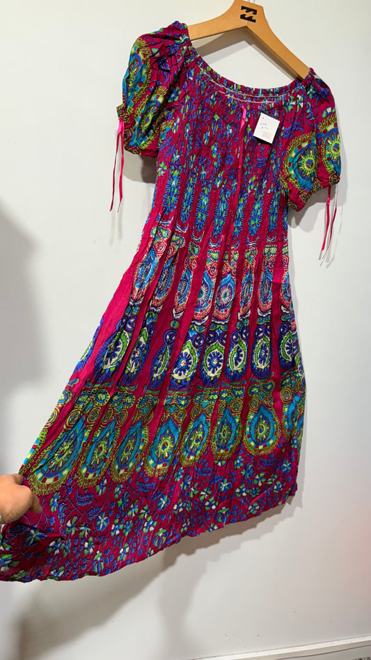 Bohemian style handcrafted Mandala dress #DRE4652