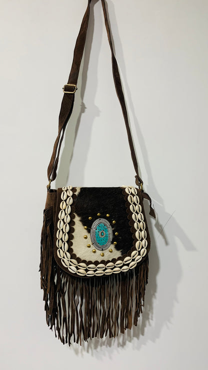 BOHO HANDCRAFTED GENUINE SUEDE LEATHER BAG #205567