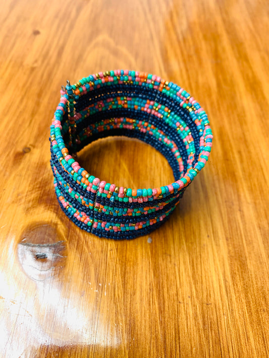 HIPPIE HANDCRAFTED HAND CUFF BEADS BANGLE  #CUFF2285