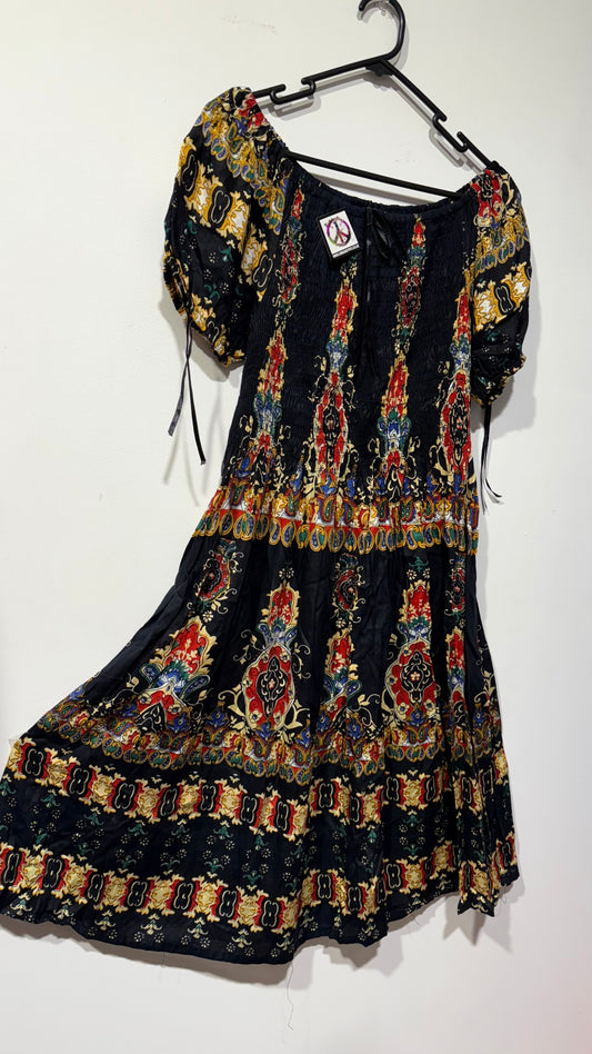 Bohemian style handcrafted dress #DRE4650