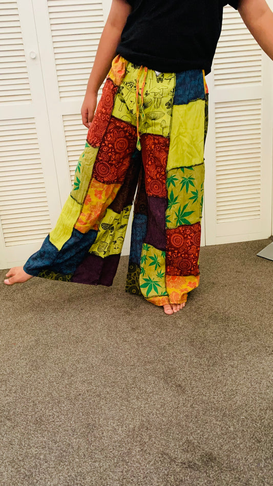 Bohemian handcrafted Flare Pant # FLPAN073