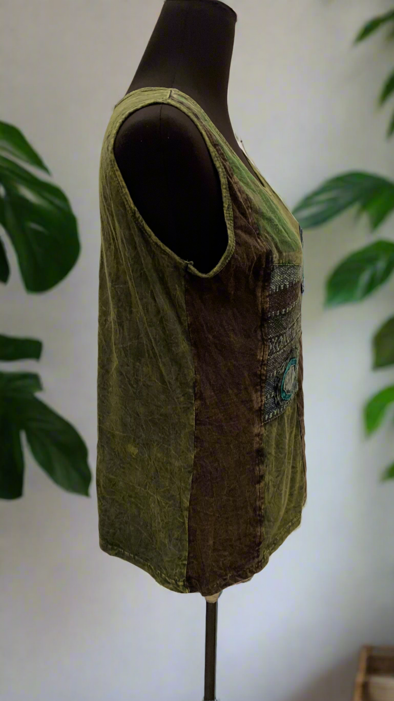 Bohemian style handcrafted tank Top #77614