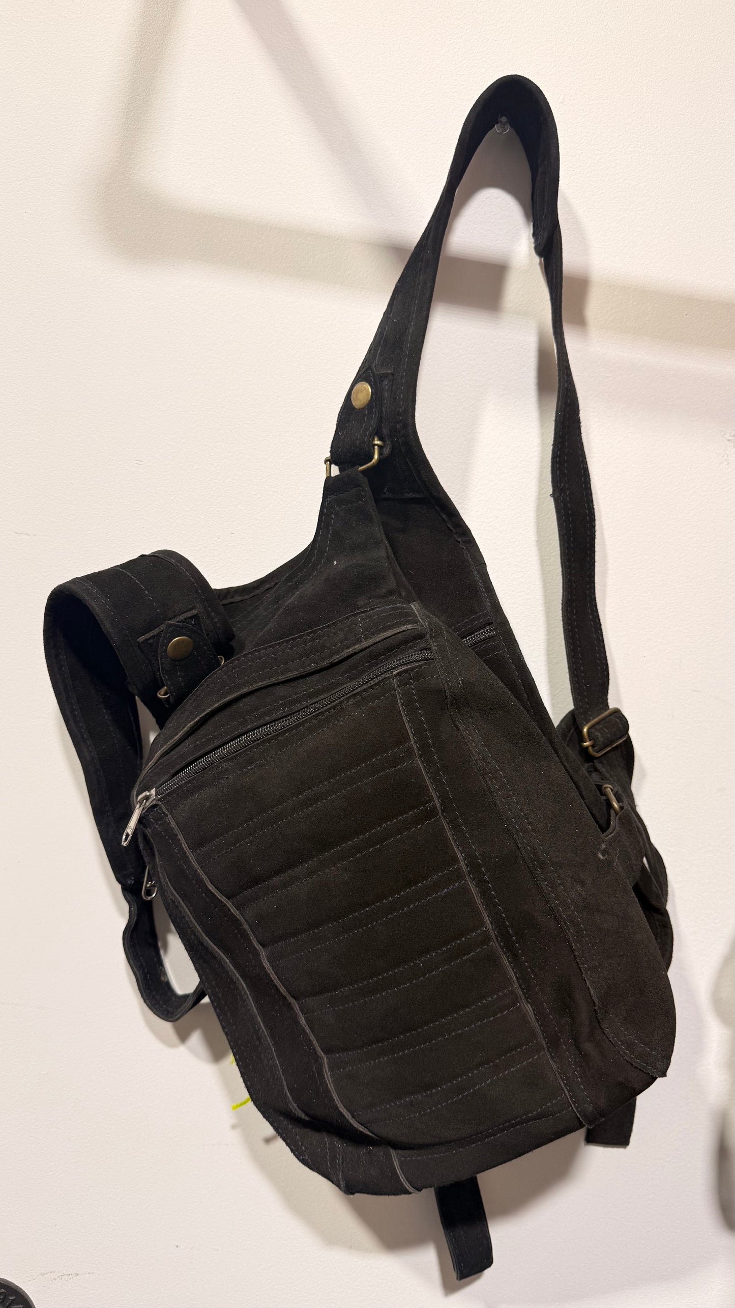 Bohemian style handcrafted Genuine leather Backpack  #4495