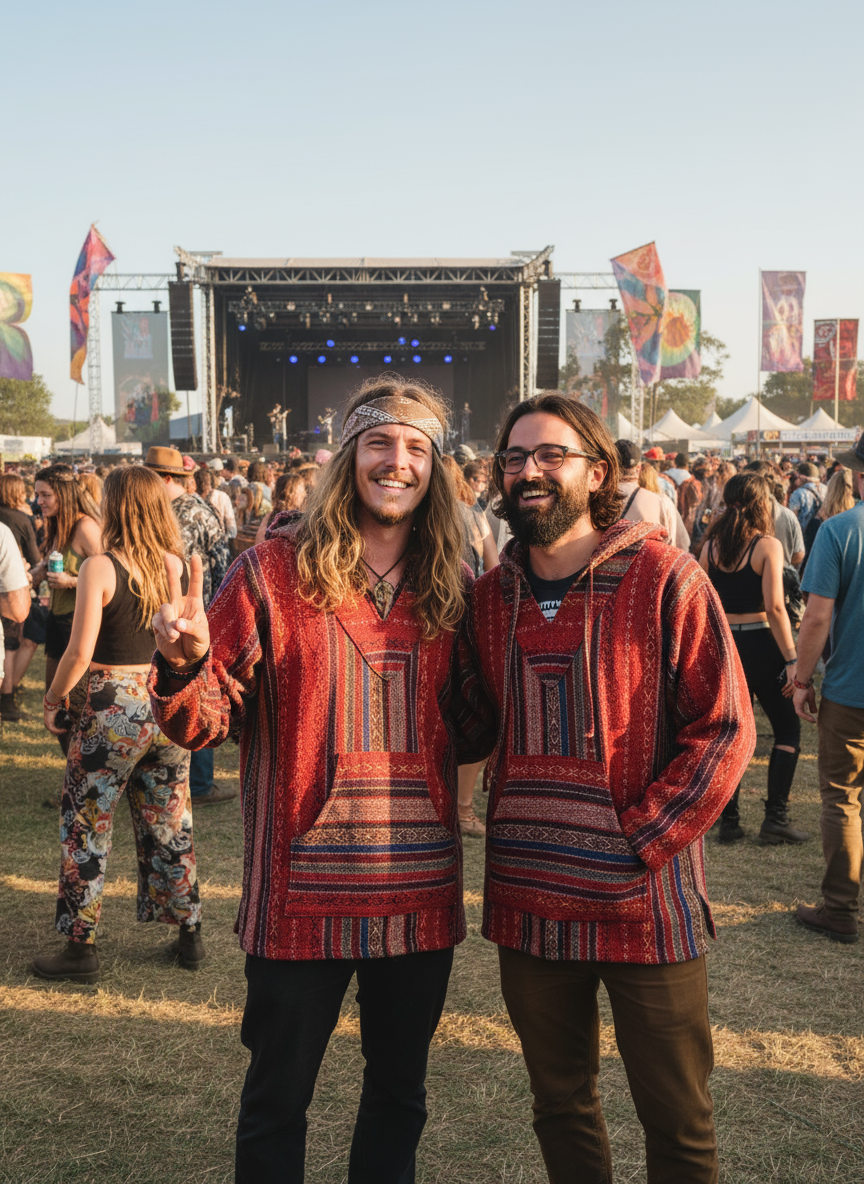 Bohemian style handcrafted UNISEX Gringo Hoodie  #017606