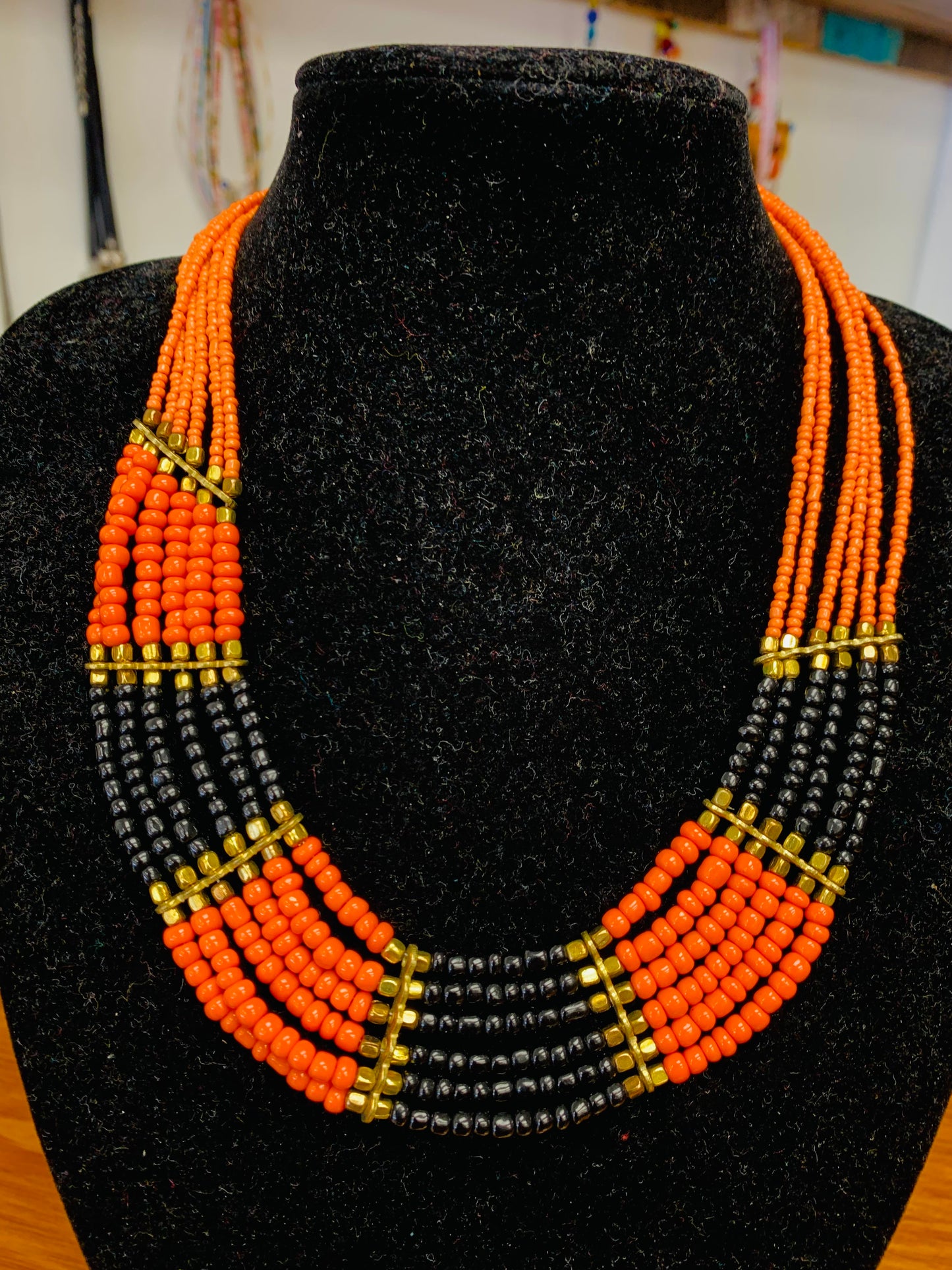 BOHEMIAN STYLE HANDCRAFTED BIB NECKLACE #NECK41