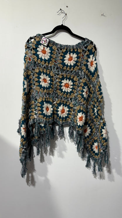 Handcrafted Crochet poncho #34