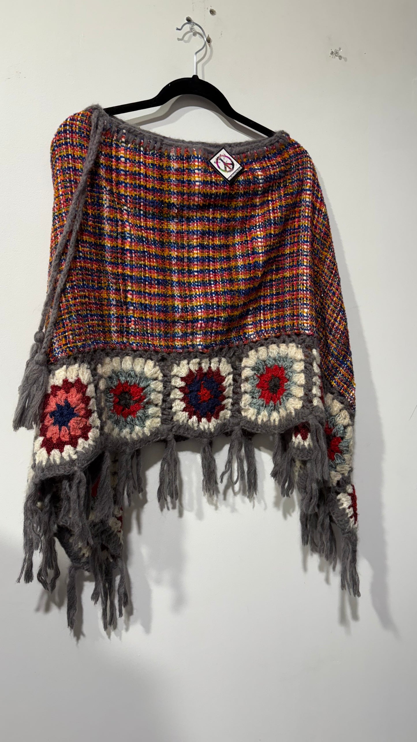 Handcrafted Crochet poncho #38