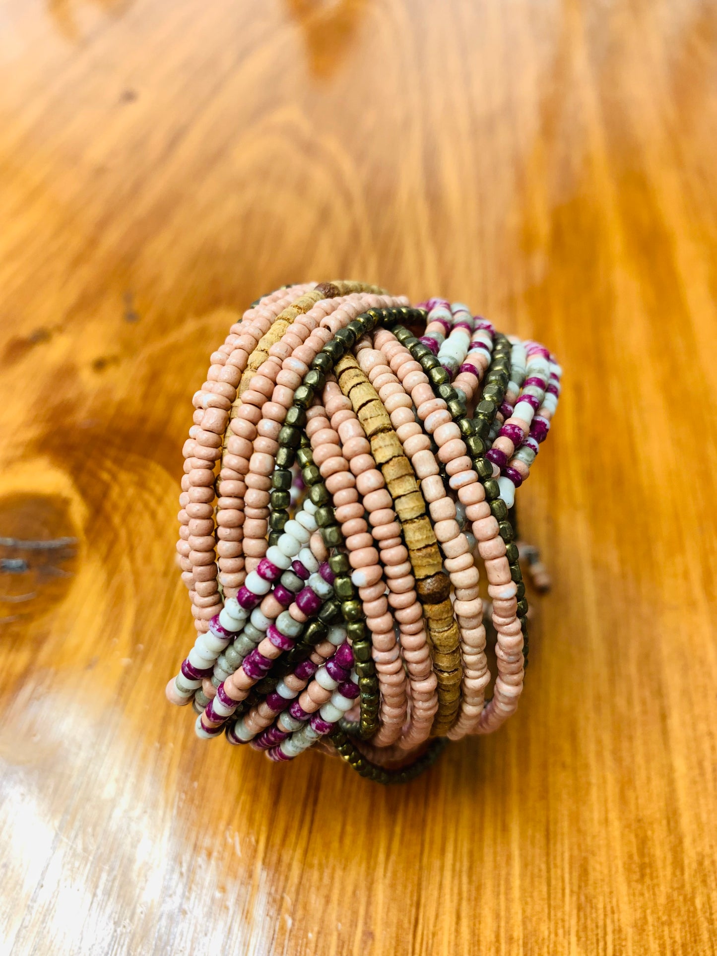 HIPPIE HANDCRAFTED HAND CUFF BEADS BANGLE  #CUFF2282