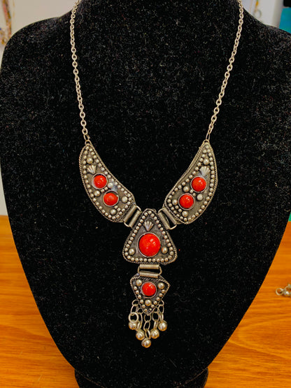 BOHEMIAN STYLE HANDCRAFTED NECKLACE WITH STONES #NECK43