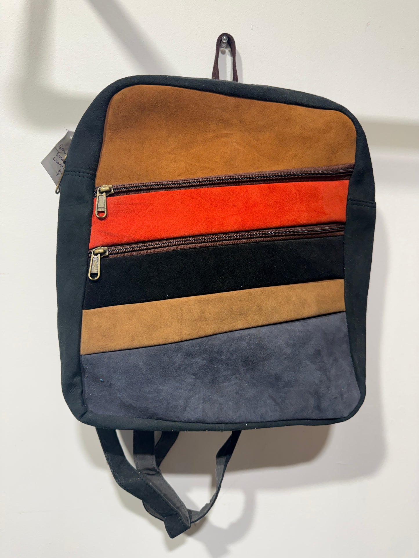 Bohemian style handcrafted Genuine leather Backpack  #4499