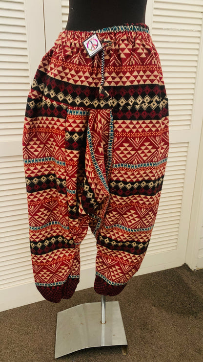 HANDCRAFTED WARM DROP CROTCH PANTS #WOOL26