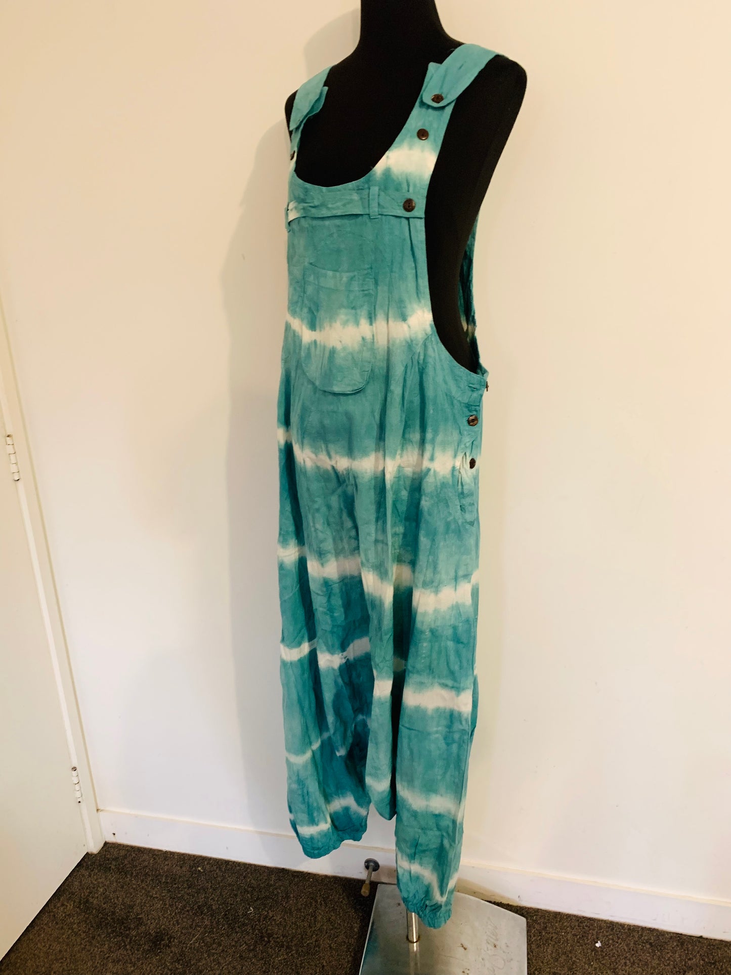 Bohemian Handcrafted Tie Dye Overalls/ Dungree #JUM137