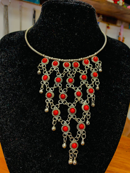 BOHEMIAN STYLE HANDCRAFTED CHOKER  NECKLACE #NECK50